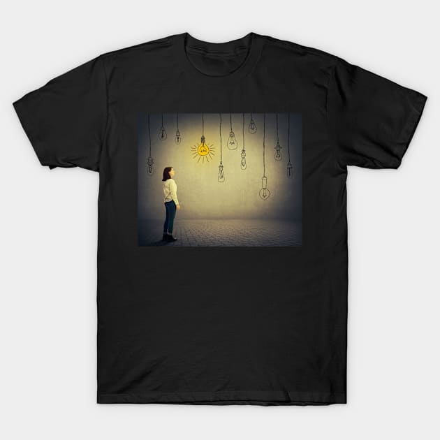 suspended light bulbs T-Shirt by 1STunningArt